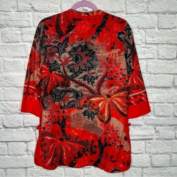 Soft Surroundings Joy Luck Tunic with Chinese Red Knot Buttons - Picture 5 of 11